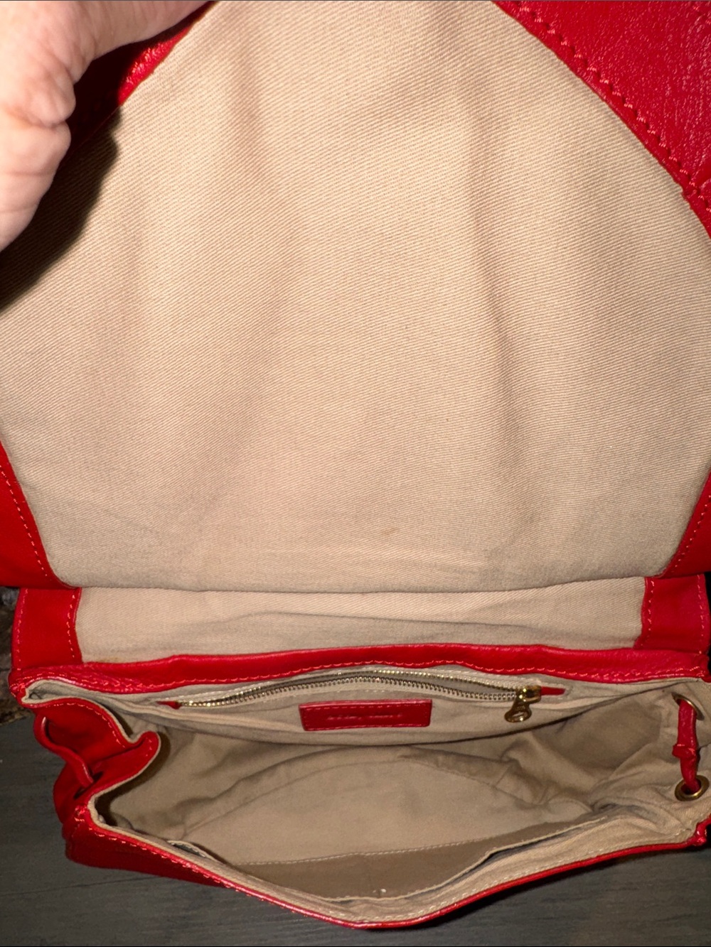 See by Chloé Red Leather Tassel Shoulder Bag - Picture 3 of 8